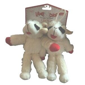 Lamb Chop Dog Toy Pair 8” Each New